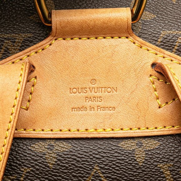 LOUIS VUITTON Authentic Brown Monogram Leather Backpack main image 4